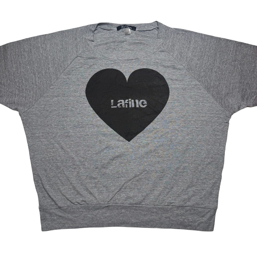 Y2K 2000s LA Fine women's heart sweatshirt sweater - Picture 2 of 4